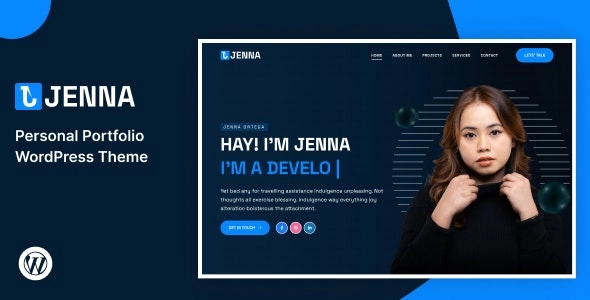 Jenna – Personal Portfolio WordPress Theme 1.0 GPL Theme