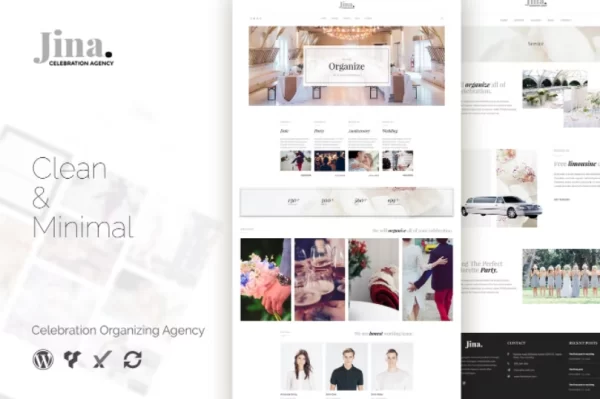 Jina Celebration Agency WordPress Theme 1.6 GPL Theme