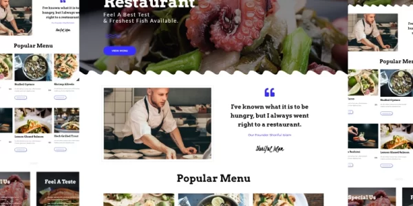 Julia Seafood and Restaurant One Page WordPress Theme 1.0.0 GPL Theme
