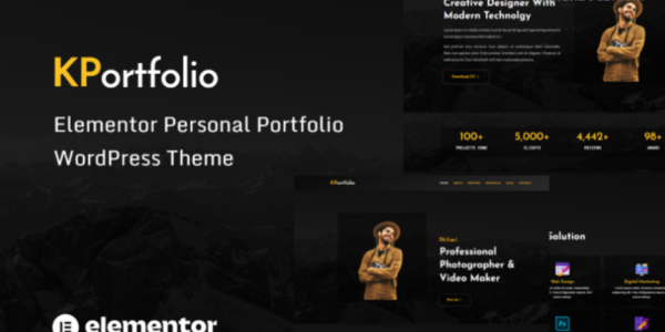 KPortfolio Personal Portfolio WordPress Theme 1.0 GPL Theme