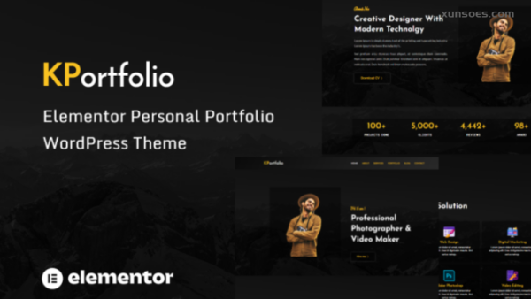 KPortfolio Personal Portfolio WordPress Theme 1.0 GPL Theme
