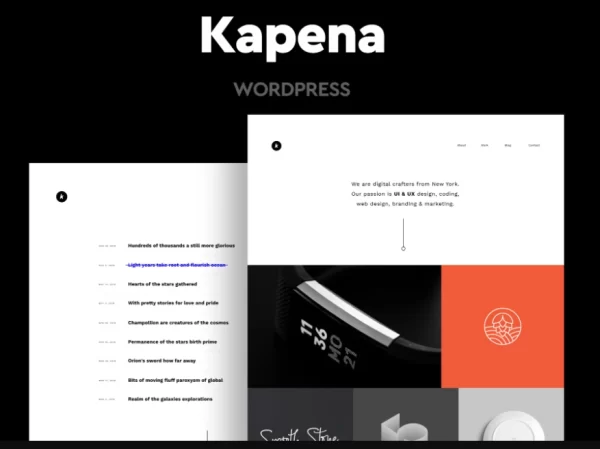 Kapena Minimal Portfolio WordPress Theme 1.2 GPL Theme