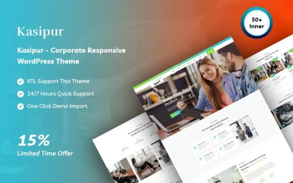 Kasipur Corporate Responsive WordPress Theme 1.0.0 GPL Theme