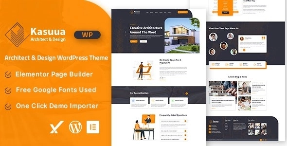 Kasuua – Architect Design WordPress Theme 1.0.0 GPL Theme