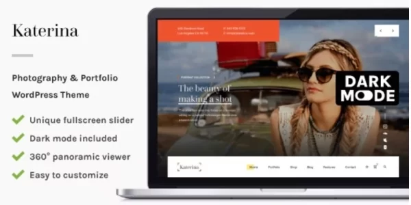 Katerina Photography Portfolio WordPress Theme 1.0 GPL Theme