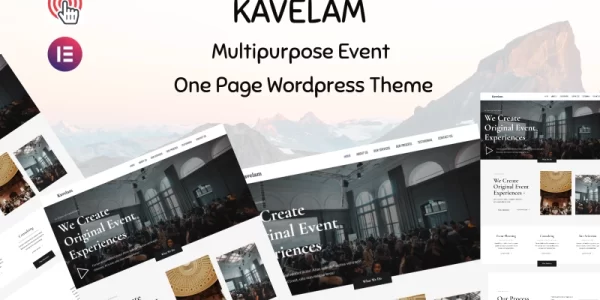 Kavelam Multipurpose Event Management One Page WordPress Theme 1.0.0 GPL Theme