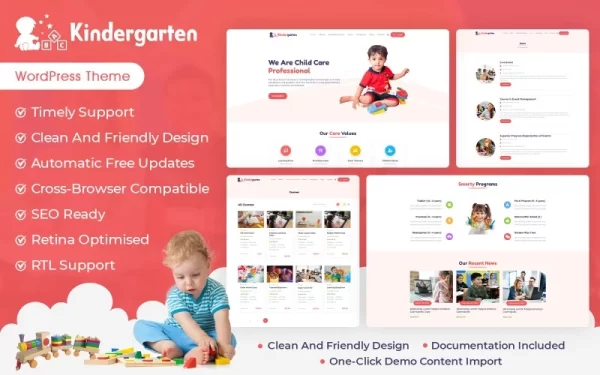 Kindergarten Play School WordPress Theme 1.0.0 GPL Theme