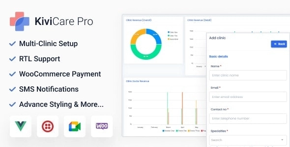 KiviCare Pro Clinic Patient Management System EHR (Add-on) 2.5.1 GPL Plugins