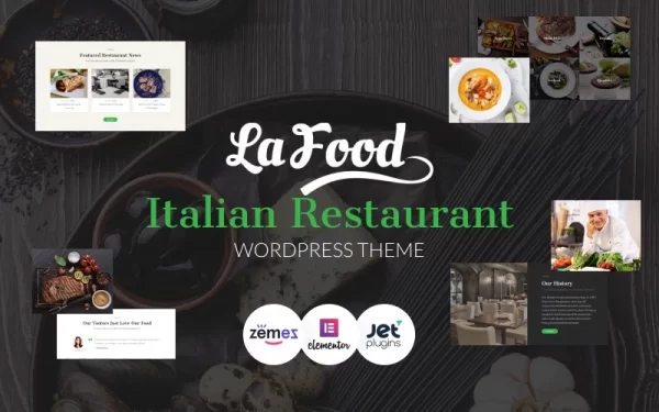La Food Italian Restaurant Responsive WordPress Theme 1.0.1 GPL Theme