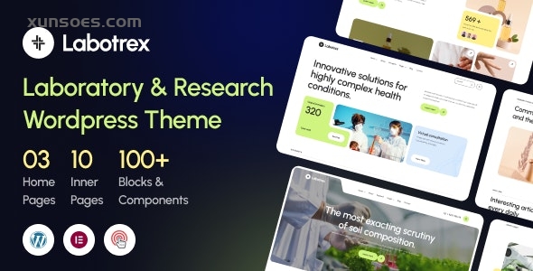 Labotrex Laboratory Science Research WordPress Theme 1.0 GPL Theme
