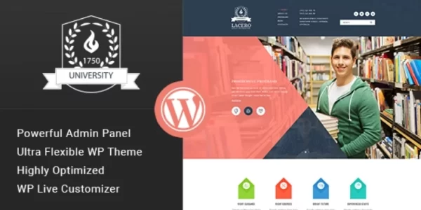 Lacero Education University WordPress Theme 1.3.2 GPL Theme