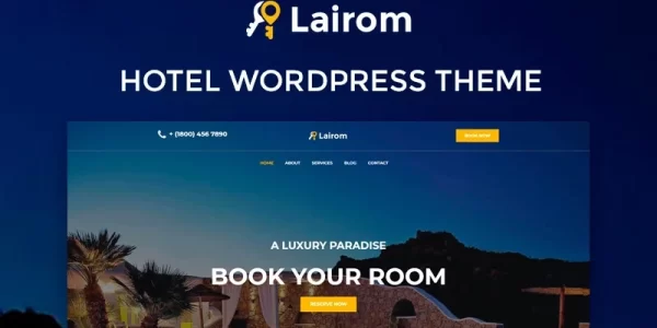 Lairom Hotel Multipurpose Modern WordPress Elementor Theme WordPress Theme 1.0.0 GPL Theme