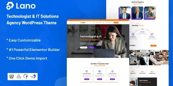 Lano Technologist IT Solutions Agency WordPress Theme 1.0.0 GPL Theme
