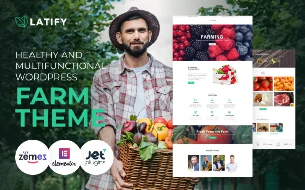 Latify Private Farm Responsive WordPress Theme 1.0.1 GPL Theme