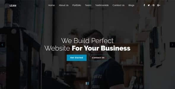 Lean One Page Portfolio WordPress Theme 1 GPL Theme