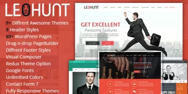 LeoHunt Responsive MultiPurpose WordPress Theme 1.0 GPL Theme