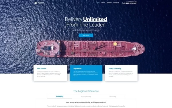 Logicon Transportation Services Responsive WordPress Elementor Theme WordPress Theme 1.0.0 GPL Theme