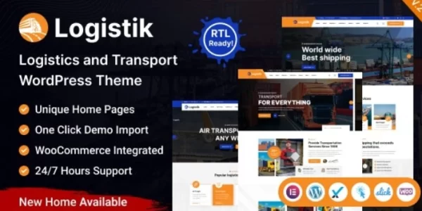 Logistik – Transport Logistics WordPress Theme 1.0.0 GPL Theme