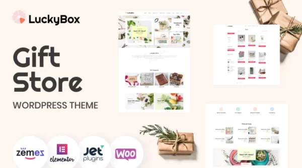 LuckyBox Gift Store Elementor WooCommerce Theme 1.0.0 GPL Theme