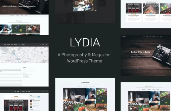 Lydia Photography Magazine WordPress Theme 1.1.9 GPL Theme