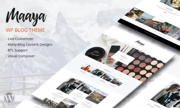 Maaya Blog Travel Blog, Personal Blog 2.4 GPL Theme