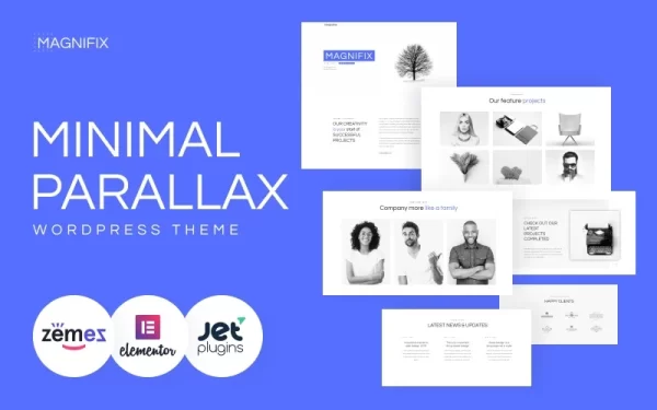 Magnifix Minimal Parallax WordPress Theme 1.0.1 GPL Theme