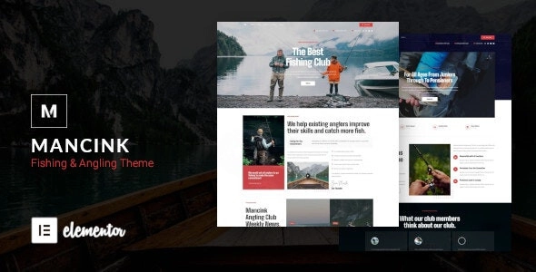Mancink Fishing Angling Club WordPress Theme 1.0 GPL Theme