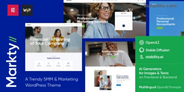 Markty | SMM Marketing WordPress Theme 1.0.0 GPL Theme