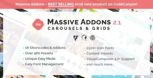 Massive Addons for Visual Composer 2.1.1 GPL Plugins