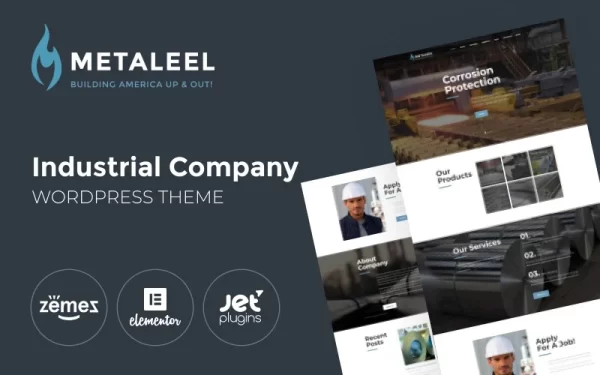 Mataleel Industrial Company Website Template For WordPress WordPress Theme 1.0.1 GPL Theme