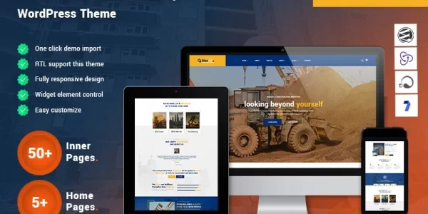 Maxdel Construction Industry WordPress Theme 1.0.0 GPL Theme