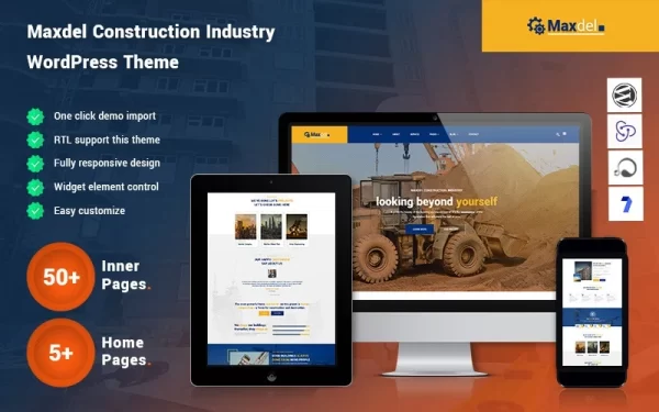 Maxdel Construction Industry WordPress Theme 1.0.0 GPL Theme