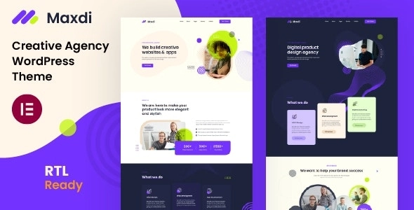 Maxdi Creative Agency WordPress Theme 1.0.0 GPL Theme