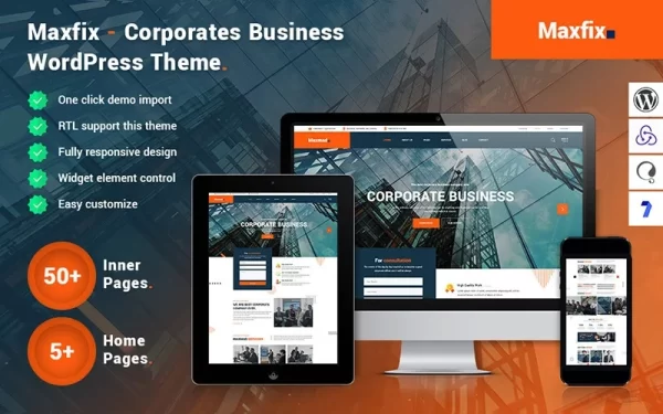 Maxfix Corporates Business WordPress Theme 1.0.0 GPL Theme
