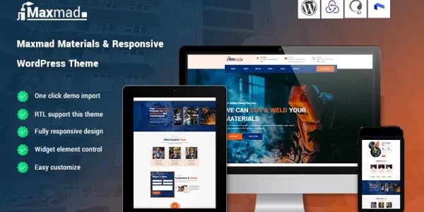 Maxmad Building Materials Responsive WordPress Theme 1.0.0 GPL Theme