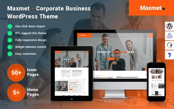 Maxmet Corporate Business WordPress Theme 1.0.0 GPL Theme