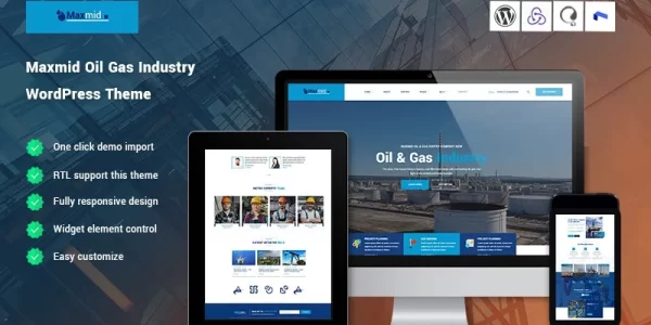 Maxmid Oil Gas Industry WordPress Theme 1.0.0 GPL Theme