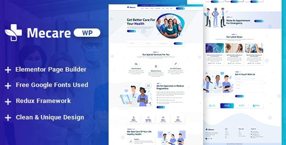Mecare – Hospital and Health WordPress Theme 1.0 GPL Theme