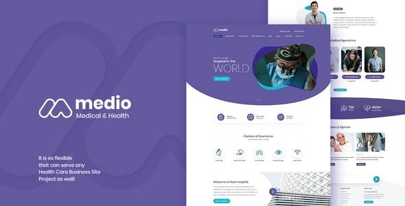 Medio Medical Organization WordPress Theme 1.0 GPL Theme
