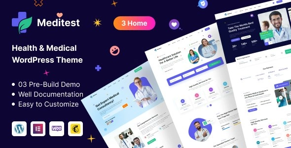 Meditest Health Medical WordPress Theme 1.0 GPL Theme