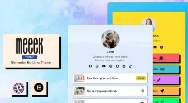 Meeek Bio Links Builder Theme 1.3 GPL Theme