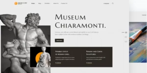 Mercury – museum, events, and exhibitions theme 1.3.1 GPL Theme