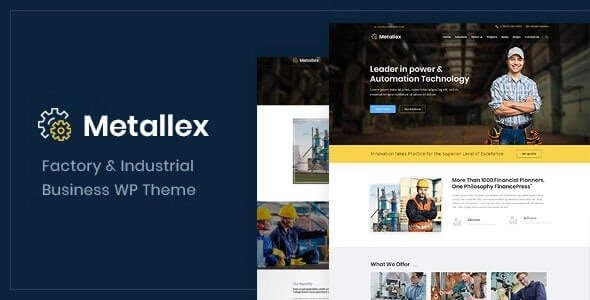 Metallex Industrial And Engineering WordPress Theme 1 GPL Theme