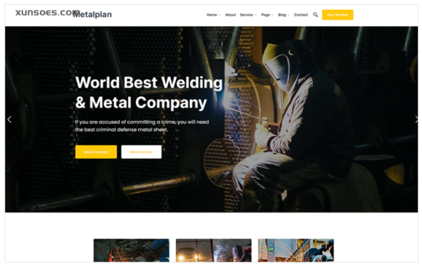 Metalplan Metal Company WordPress Theme 1.0.1 GPL Theme