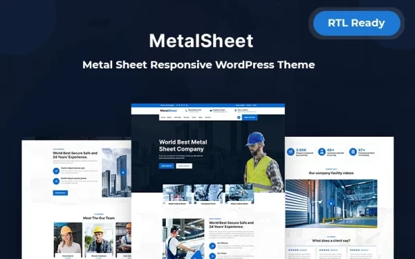 Metalsheet Metal Sheet Responsive WordPress Theme 1.0.0 GPL Theme