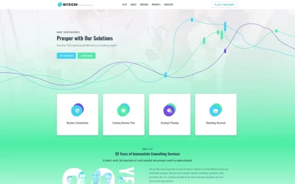 Metricon Corporate Business WordPress Elementor Theme WordPress Theme 1.0.0 GPL Theme