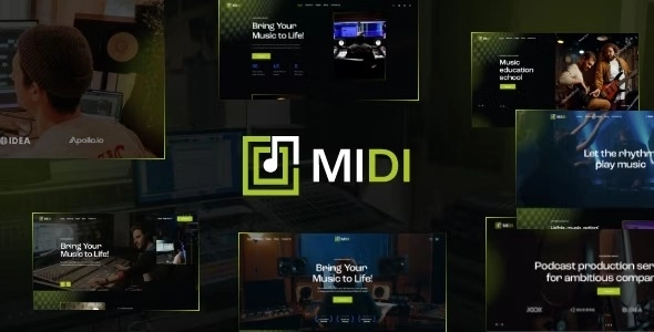 Midi Sound Music Production WordPress Theme 1.0.0 GPL Theme