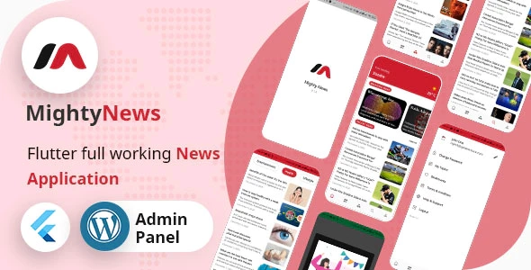 MightyNews Flutter 2.0 News App with WordPress + Firebase backend 2.2.0 GPL Plugins