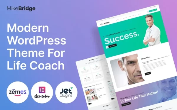 Mike Bridge Motivational Coach WordPress Theme 1.0.1 GPL Theme