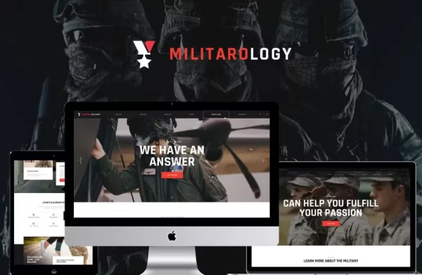 Militarology Masculine WordPress Theme 1.0.6 GPL Theme